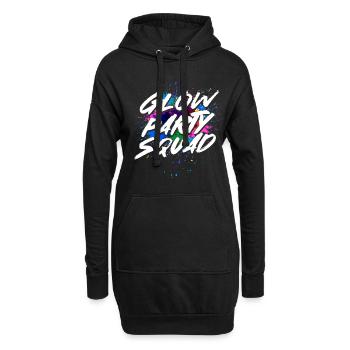 Escouade Glow Party - Sweat-shirt à capuche long Femme - noir - Devant