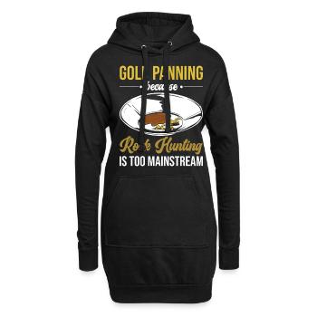 Drôles de panneurs d’or chercheurs d’or chercheurs d’or excavatrices - Sweat-shirt à capuche long Femme - noir - Devant