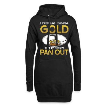 Drôles de panneurs d’or chercheurs d’or chercheurs d’or excavatrices - Sweat-shirt à capuche long Femme - noir - Devant