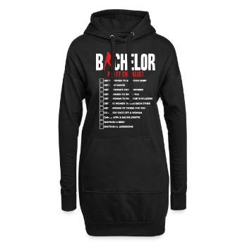 Liste de contrôle de l’enterrement de vie de garçon - Sweat-shirt à capuche long Femme - noir - Devant