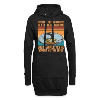 Drôles de panneurs d’or chercheurs d’or chercheurs d’or excavatrices - Sweat-shirt à capuche long Femme - noir - Devant