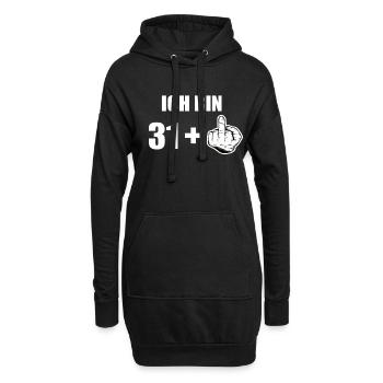 32 Geburtstag - Hoodie-Kleid - Schwarz - Vorne