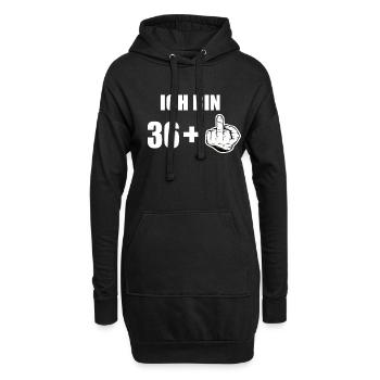 37 Geburtstag - Hoodie-Kleid - Schwarz - Vorne