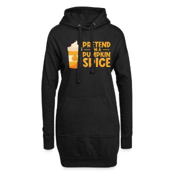 Pumpkin Spice Latte Halloween Costume Café Lover - Sweat-shirt à capuche long Femme - noir - Devant