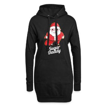 He Is Bringing Sugar Daddy Santa On Christmas - Hoodie-Kleid - Schwarz - Vorne