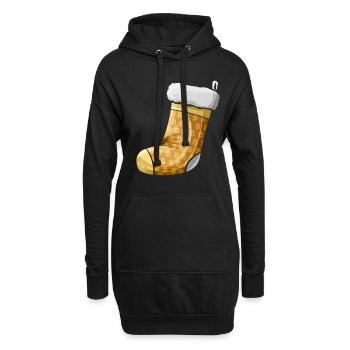 Chaussette pour votre cheminée pour Noël avec Bitcoin - Sweat-shirt à capuche long Femme - noir - Devant