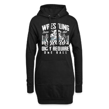 Wrestling Wrestler Sport Geschenk - Hoodie-Kleid - Schwarz - Vorne