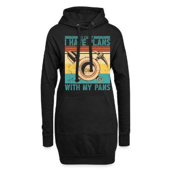 Drôle d’orpaillage je ne peux pas, j’ai promis - Sweat-shirt à capuche long Femme - noir - Devant