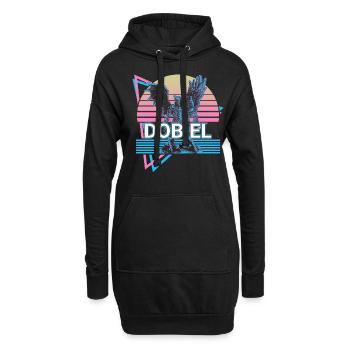 Dobiel Ange Gardien Vieux Perse Rétro - Sweat-shirt à capuche long Femme - noir - Devant