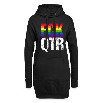 FCK QTR Fußball Fußballer - Hoodie-Kleid - Schwarz - Vorne