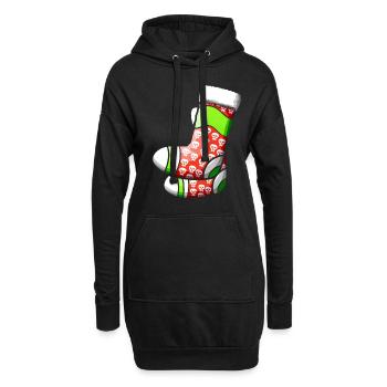 Chaussettes Chimney Avec Petits Crânes Pour Un Sombre - Sweat-shirt à capuche long Femme - noir - Devant