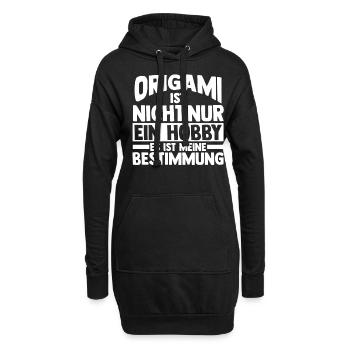Origami ist nicht nur ein Hobby es ist meine Besti - Hoodie-Kleid - Schwarz - Vorne