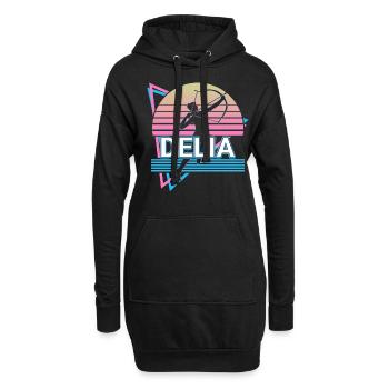 Delia Göttin Antike Griechisch Griechische Mytholo - Hoodie-Kleid - Schwarz - Vorne