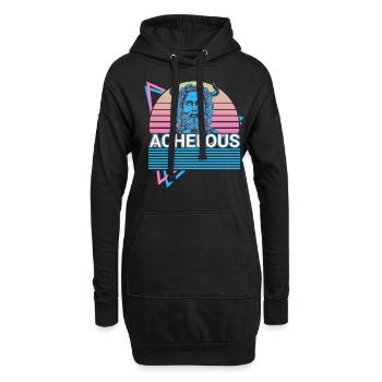 Achelous griechischer Gott Antike griechische Myth - Hoodie-Kleid - Schwarz - Vorne