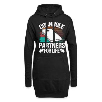 Cornhole Player Cornhole Partners for Life Toss - Sweat-shirt à capuche long Femme - noir - Devant