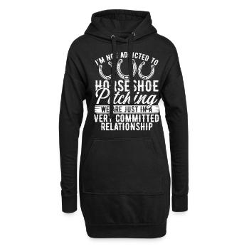 Horseshoe Pitching Game Im not addicted TosserHors - Hoodie-Kleid - Schwarz - Vorne