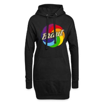 Braut Retro Team Bride - Hoodie-Kleid - Schwarz - Vorne