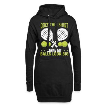 Joueur de paddle tennis Mes balles ont l’air Big Paddle Team - Sweat-shirt à capuche long Femme - noir - Devant
