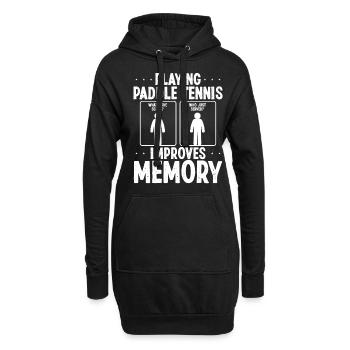 Paddle Tennis Player Funny Improves Memory Paddle - Hoodie-Kleid - Schwarz - Vorne