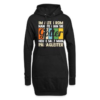 Fallschirmspringer Fallschirmspringen Paragliding - Hoodie-Kleid - Schwarz - Vorne