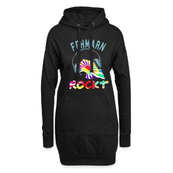 Fehmarn Rockt - Hoodie-Kleid - Schwarz - Vorne