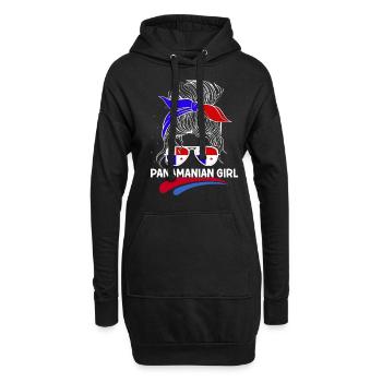 Panaméenne Fille Latina Femme Panama Flag Cadeau - Sweat-shirt à capuche long Femme - noir - Devant