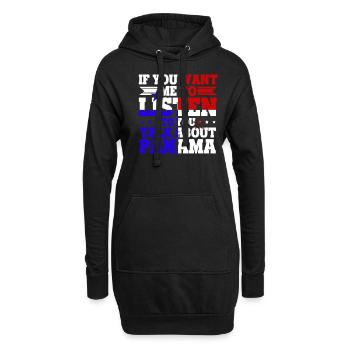 Panama Life devrait écouter Discours Panama Gift - Sweat-shirt à capuche long Femme - noir - Devant