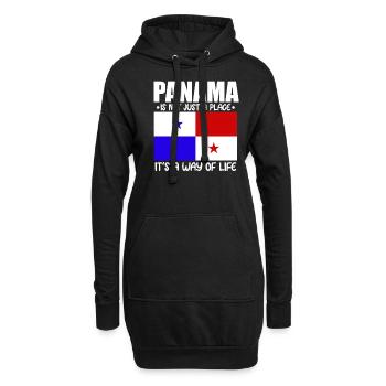 Panama Way Of Life Cadeau de drapeau panaméen - Sweat-shirt à capuche long Femme - noir - Devant