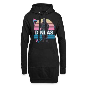 Dinlas Dieu grec Mythe grec antique - Sweat-shirt à capuche long Femme - noir - Devant