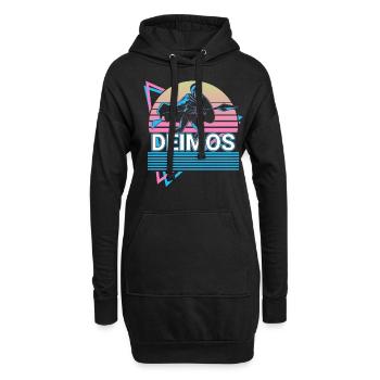 Deimos Dieu grec Mythol grec antique - Sweat-shirt à capuche long Femme - noir - Devant