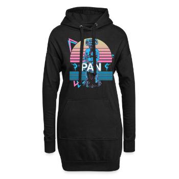 Pan Greek God Mythologie grecque antique - Sweat-shirt à capuche long Femme - noir - Devant
