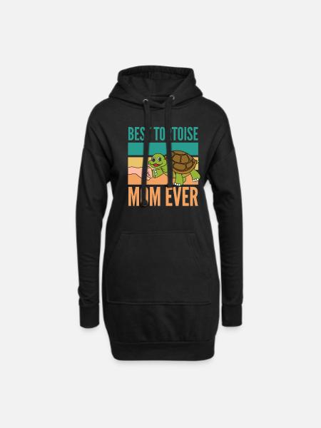 Beste Schildkrötenmama aller Zeiten - Hoodie-Kleid - Schwarz