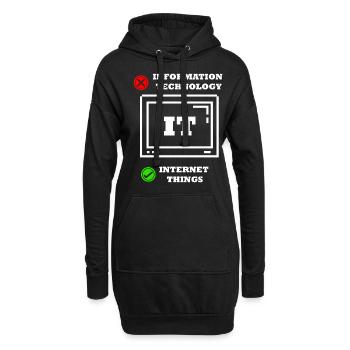 Internet-dinge Computerprogrammierer Tech Savy It - Hoodie-Kleid - Schwarz - Vorne