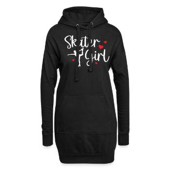 Patinage artistique - Skater Girl - Sweat-shirt à capuche long Femme - noir - Devant