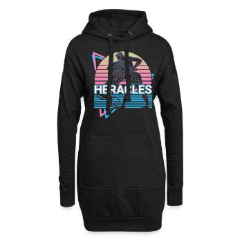 Herakles Herkules Antike griechische Mythologie Re - Hoodie-Kleid - Schwarz - Vorne