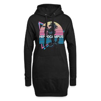 Hippocampus Fabelwesen Antike griechische Mytholog - Hoodie-Kleid - Schwarz - Vorne