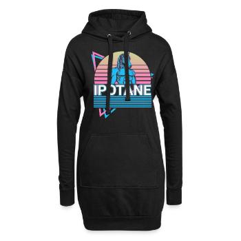 Ipotane Centaure créatures mythiques mythologie grecque - Sweat-shirt à capuche long Femme - noir - Devant