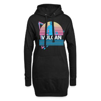 Volcan Dieu du feu et forgeron Roman M - Sweat-shirt à capuche long Femme - noir - Devant