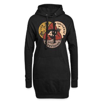 42 Univers de vie Tout - Sweat-shirt à capuche long Femme - noir - Devant