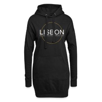 Lissabon Spruch - Hoodie-Kleid - Schwarz - Vorne