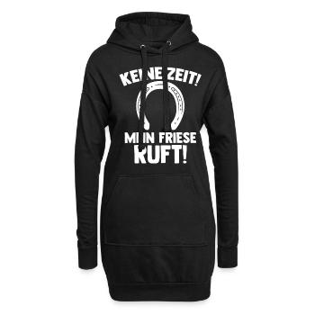 Pferd Reitsport Reiten Pferdesport Friese - Hoodie-Kleid - Schwarz - Vorne