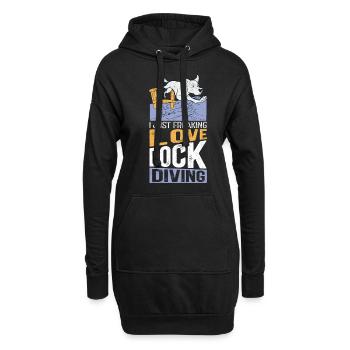 Dock Diving Dog Dog Owner Dog Sports Gift - Hoodie Dress - black - Front
