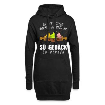 Konditor Cupcakes Backen Konditorei - Hoodie-Kleid - Schwarz - Vorne