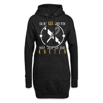 Bäcker Backen Kneten Bäckerei - Hoodie-Kleid - Schwarz - Vorne