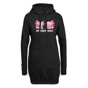 Bis Einer Heult Gamer Axolotl - Hoodie-Kleid - Schwarz - Vorne