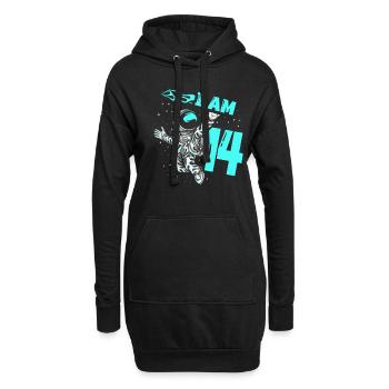 Vaisseau spatial amoureux des astronautes Tout le meilleur au - Sweat-shirt à capuche long Femme - noir - Devant