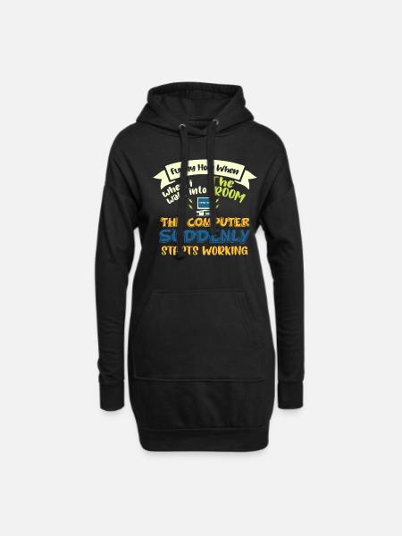 Computerprogrammierer Für Informationstechnologie - Hoodie-Kleid - Schwarz