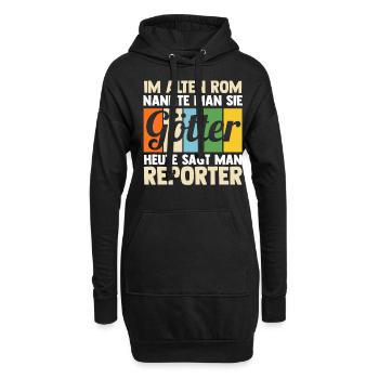 Journalistik Journalist Reporter - Hoodie-Kleid - Schwarz - Vorne