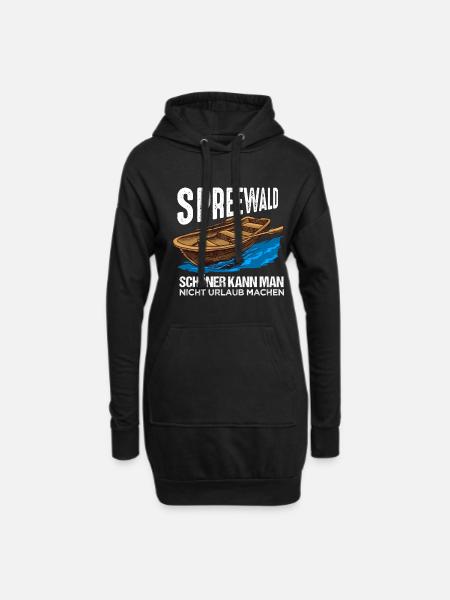 Cooles Spreewald Ostdeutschland Design - Hoodie-Kleid - Schwarz