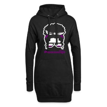 Asexuell Frau Frauen Geschenk - Hoodie-Kleid - Schwarz - Vorne